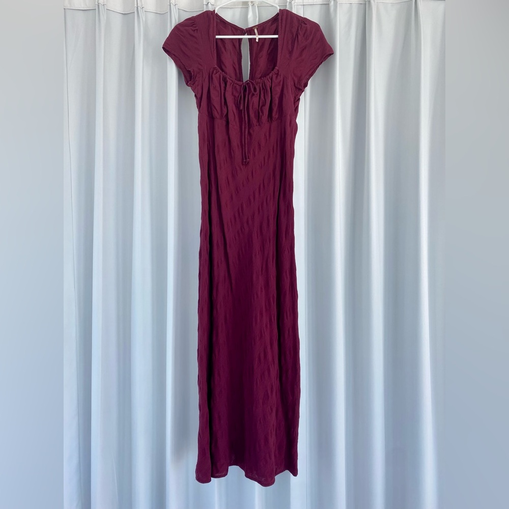 Free People Natalya Solid Midi Dress in Acai - Picture 4 of 6